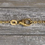 Goldkette als Ankerkette diamantiert in Gelbgold 585 / 14K, 60 cm lang, 1,7 mm breit, Gewicht ca. 6.1 g.