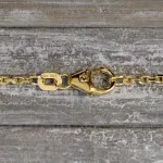 Goldkette als Ankerkette diamantiert in Gelbgold 585 / 14K, 80 cm lang, 1,7 mm breit, Gewicht ca. 8.2 g.