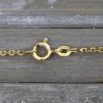 Goldkette als Ankerkette diamantiert in Gelbgold 585 / 14K, 55 cm lang, 1,7 mm breit, Gewicht ca. 5.2 g.