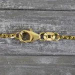 Goldkette als Ankerkette diamantiert in Gelbgold 585 / 14K, 42 cm lang, 1,9 mm breit, Gewicht ca. 5.5 g.