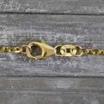 Goldkette als Ankerkette diamantiert in Gelbgold 585 / 14K, 45 cm lang, 1,9 mm breit, Gewicht ca. 5.9 g.