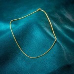 Goldkette als Venezianerkette rund geschlagen in Gelbgold 375 / 9K, 42 cm lang, 1,5 mm breit, Gewicht ca. 5.6 g.