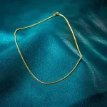Goldkette als Venezianerkette rund geschlagen in Gelbgold 375 / 9K, 60 cm lang, 1,5 mm breit, Gewicht ca. 8 g.