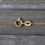 Goldkette als Panzerkette flach in Gelbgold 585 / 14K, 40 cm lang, 1,2 mm breit, Gewicht ca. 2.1 g.