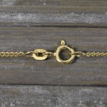 Goldkette als Panzerkette flach in Gelbgold 585 / 14K, 40 cm lang, 1,7 mm breit, Gewicht ca. 4.2 g.