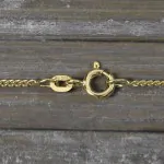 Goldkette als Panzerkette flach in Gelbgold 585 / 14K, 42 cm lang, 1,7 mm breit, Gewicht ca. 4.4 g.