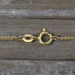 Goldkette als Panzerkette flach in Gelbgold 585 / 14K, 50 cm lang, 1,7 mm breit, Gewicht ca. 5.2 g.