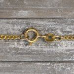 Goldkette als Panzerkette flach in Gelbgold 585 / 14K, 55 cm lang, 2,1 mm breit, Gewicht ca. 7.8 g.