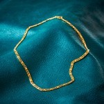 Goldkette als Dollarkette in Gelbgold 585 / 14K, 50 cm lang, 3,7 mm breit, Gewicht ca. 22.4 g.