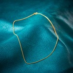 Goldkette als Erbskette in Gelbgold 375 / 9K, 38 cm lang, 1,5 mm breit, Gewicht ca. 2.9 g.