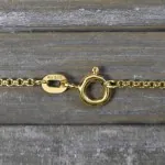Goldkette als Erbskette in Gelbgold 585 / 14K, 42 cm lang, 1,5 mm breit, Gewicht ca. 3.6 g.