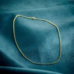 Goldkette als Erbskette in Gelbgold 375 / 9K, 85 cm lang, 2 mm breit, Gewicht ca. 7.9 g.