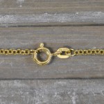 Goldkette als Erbskette in Gelbgold 585 / 14K, 45 cm lang, 2 mm breit, Gewicht ca. 5.3 g.