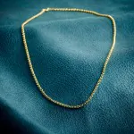 Goldkette als Erbskette in Gelbgold 585 / 14K, 70 cm lang, 2,5 mm breit, Gewicht ca. 13.2 g.