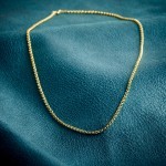 Goldkette als Erbskette in Gelbgold 585 / 14K, 36 cm lang, 2,5 mm breit, Gewicht ca. 6.8 g.