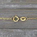 Goldkette als Achterkette in Gelbgold 585 / 14K, 50 cm lang, 1,3 mm breit, Gewicht ca. 2.4 g.
