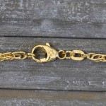 Goldkette als Zopfkette hohl in Gelbgold 585 / 14K, 38 cm lang, 2,1 mm breit, Gewicht ca. 4.8 g.