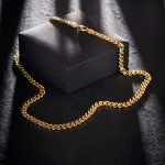 Goldkette als Panzerkette 4-seitig diamantiert in Gelbgold 585 / 14K, 50 cm lang, 6 mm breit, Gewicht ca. 64.2 g.