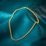 Goldkette als Panzerkette hohl in Gelbgold 585 / 14K, 50 cm lang, 4,7 mm breit, Gewicht ca. 13.3 g.