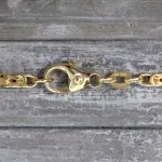 Goldkette als Königskette in Gelbgold 585 / 14K, 50 cm lang, 2,8 mm breit, Gewicht ca. 27.5 g.