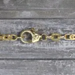 Armband als Königskette in Gelbgold 585 / 14K, 18 cm lang, 2.3 mm breit, Gewicht ca. 6.9 g.