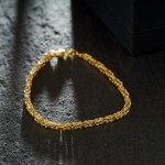 Armband als Königskette in Gelbgold 585 / 14K, 21 cm lang, 2,3 mm breit, Gewicht ca. 8.1 g.