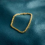 Armband als Königskette in Gelbgold 585 / 14K, 18 cm lang, 2.3 mm breit, Gewicht ca. 6.9 g.