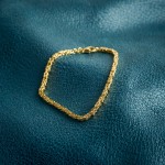 Armband als Königskette in Gelbgold 585 / 14K, 18,7 cm lang, 2,3 mm breit, Gewicht ca. 7.2 g.