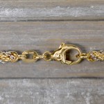 Goldkette als Kordelkette hohl in Bicolor Gelbgold / Weißgold 585 / 14K, 34 cm lang, 3,3 mm breit, Gewicht ca. 9.1 g.