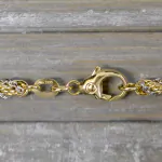 Goldkette als Kordelkette hohl in Weißgold 585 / 14 Karat, 42 cm lang, 3.3 mm breit, Gewicht ca. 11,2 g.