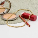 Goldkette als Kordelkette hohl in Bicolor Gelbgold / Weißgold 585 / 14K, 50 cm lang, 4,4 mm breit, Gewicht ca. 20.3 g.