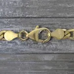 Goldkette als Fantasiekette hohl in Gelbgold 585 / 14K, 50 cm lang, 5,2 mm breit, Gewicht ca. 10.9 g.