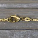 Armband als Königskette in Gelbgold 585 / 14K, 17 cm lang, 1.8 mm breit, Gewicht ca. 4.2 g.