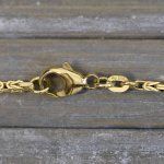 Armband als Königskette in Gelbgold 585 / 14K, 18,5 cm lang, 1,8 mm breit, Gewicht ca. 4.6 g.