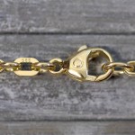 Goldkette als Königskette in Gelbgold 585 / 14K, 70 cm lang, 2,8 mm breit, Gewicht ca. 41 g.