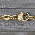 Goldkette als Königskette in Gelbgold 585 / 14K, 50 cm lang, 2,8 mm breit, Gewicht ca. 27.5 g.
