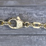 Armband als Königskette in Gelbgold 585 / 14K, 19 cm lang, 4.3 mm breit, Gewicht ca. 22.4 g.
