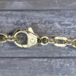 Armband als Königskette in Gelbgold 585 / 14K, 18,7 cm lang, 3,2 mm breit, Gewicht ca. 13.2 g.