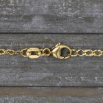 Goldkette als Zwillingspanzerkette in Gelbgold 585 / 14K, 60 cm lang, 2,1 mm breit, Gewicht ca. 4 g.