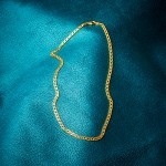 Goldkette als Zwillingspanzerkette in Gelbgold 585 / 14K, 55 cm lang, 3,9 mm breit, Gewicht ca. 11.3 g.