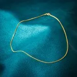 Goldkette als Bingokette in Gelbgold 375 / 9K, 80 cm lang, 1,1 mm breit, Gewicht ca. 5.5 g.