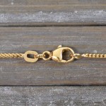 Goldkette als Bingokette in Gelbgold 585 / 14K, 42 cm lang, 1,1 mm breit, Gewicht ca. 3.4 g.