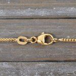 Goldkette als Bingokette in Gelbgold 585 / 14K, 55 cm lang, 1,1 mm breit, Gewicht ca. 4.4 g.