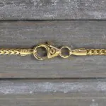 Goldkette als Bingokette in Gelbgold 585 / 14K, 75 cm lang, 1,5 mm breit, Gewicht ca. 11.6 g.