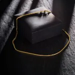 Goldkette als Bingokette in Gelbgold 585 / 14K, 45 cm lang, 1,8 mm breit, Gewicht ca. 10 g.