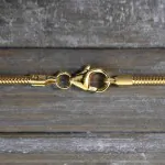 Goldkette als Schlangenkette in Gelbgold 585 / 14K, 40 cm lang, 1,6 mm breit, Gewicht ca. 5.3 g.