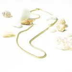 Goldkette als Schlangenkette in Gelbgold 750 / 18K, 45 cm lang, 1,9 mm breit, Gewicht ca. 9.8 g.