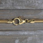 Goldkette als Schlangenkette in Gelbgold 585 / 14K, 38 cm lang, 2,4 mm breit, Gewicht ca. 11 g.