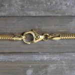 Goldkette als Schlangenkette in Gelbgold 585 / 14K, 38 cm lang, 2,4 mm breit, Gewicht ca. 11 g.