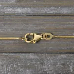 Goldkette als Schlangenkette in Gelbgold 585 / 14 Karat, 40 cm lang, 1.1 mm breit, Gewicht ca. 4,5 g.